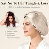 image:imageZIMASILK 22 Momme 100 Mulberry Silk Bonnet for Sleeping Women Pink  Double Layer Breathable Highest Grade 6A Silk Hair wrap Sleeping amp Hair Care Adjustable Elastic Stay On Head 1PcCream
