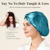 image:imageZIMASILK 22 Momme 100 Mulberry Silk Bonnet for Sleeping Women Pink  Double Layer Breathable Highest Grade 6A Silk Hair wrap Sleeping amp Hair Care Adjustable Elastic Stay On Head 1PcTurquoise