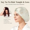image:imageZIMASILK 22 Momme 100 Mulberry Silk Bonnet for Sleeping Women Pink  Double Layer Breathable Highest Grade 6A Silk Hair wrap Sleeping amp Hair Care Adjustable Elastic Stay On Head 1PcIvory  Fruit Line Art