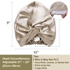 image:imageZIMASILK 22 Momme 100 Mulberry Silk Bonnet for Sleeping Women Pink  Double Layer Breathable Highest Grade 6A Silk Hair wrap Sleeping amp Hair Care Adjustable Elastic Stay On Head 1PcTaupe  New