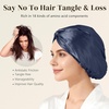 image:imageZIMASILK 22 Momme 100 Mulberry Silk Bonnet for Sleeping Women Pink  Double Layer Breathable Highest Grade 6A Silk Hair wrap Sleeping amp Hair Care Adjustable Elastic Stay On Head 1PcNavy