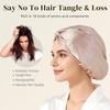 image:imageZIMASILK 22 Momme 100 Mulberry Silk Bonnet for Sleeping Women Pink  Double Layer Breathable Highest Grade 6A Silk Hair wrap Sleeping amp Hair Care Adjustable Elastic Stay On Head 1PcPink