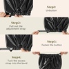 image:imageZIMASILK 22 Momme 100 Mulberry Silk Bonnet for Sleeping Women Pink  Double Layer Breathable Highest Grade 6A Silk Hair wrap Sleeping amp Hair Care Adjustable Elastic Stay On Head 1PcBlack