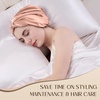 image:imageZIMASILK 22 Momme 100 Mulberry Silk Bonnet for Sleeping Women Pink  Double Layer Breathable Highest Grade 6A Silk Hair wrap Sleeping amp Hair Care Adjustable Elastic Stay On Head 1PcBlush Pink