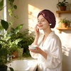 image:imageZIMASILK 22 Momme 100 Mulberry Silk Bonnet for Sleeping Women Pink  Double Layer Breathable Highest Grade 6A Silk Hair wrap Sleeping amp Hair Care Adjustable Elastic Stay On Head 1PcBurgundy