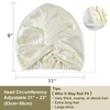 image:imageZIMASILK 22 Momme 100 Mulberry Silk Bonnet for Sleeping Women Pink  Double Layer Breathable Highest Grade 6A Silk Hair wrap Sleeping amp Hair Care Adjustable Elastic Stay On Head 1PcIvory  Fruit Line Art