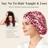 image:imageZIMASILK 22 Momme 100 Mulberry Silk Bonnet for Sleeping Women Pink  Double Layer Breathable Highest Grade 6A Silk Hair wrap Sleeping amp Hair Care Adjustable Elastic Stay On Head 1PcLeopard  PinkPurple