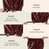 image:imageZIMASILK 22 Momme 100 Mulberry Silk Bonnet for Sleeping Women Pink  Double Layer Breathable Highest Grade 6A Silk Hair wrap Sleeping amp Hair Care Adjustable Elastic Stay On Head 1PcBurgundy