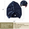 image:imageZIMASILK 22 Momme 100 Mulberry Silk Shower Cap for Women Hair Care Silk Hair Wrap for SleepingNavy Blue