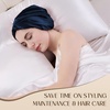 image:imageZIMASILK 22 Momme 100 Mulberry Silk Shower Cap for Women Hair Care Silk Hair Wrap for SleepingNavy Blue