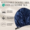 image:imageZIMASILK 22 Momme 100 Mulberry Silk Shower Cap for Women Hair Care Silk Hair Wrap for SleepingNavy Blue