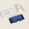 image:imageZIMASILK 22 Momme 100 Mulberry Silk Sleep Mask  Full Silk Filled  UltraSoft amp Breathable FaceHugging Blackout Eye Cover for Sleeping  Pink Navy Blue