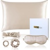 image:imageZIMASILK 22 Momme 100 Silk Pillowcase for Hair and Skin Ivory Queen  Pure Mulberry Silk Pillow Cases Grade 6A Luxury Hidden Zipper Soft amp Smooth Gift Box 1pc Queen 20x30Light Beige