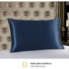 image:imageZIMASILK 22 Momme 100 Silk Pillowcase for Hair and Skin Ivory Queen  Pure Mulberry Silk Pillow Cases Grade 6A Luxury Hidden Zipper Soft amp Smooth Gift Box 1pc Queen 20x30Navy Blue