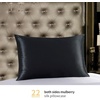 image:imageZIMASILK 22 Momme 100 Silk Pillowcase for Hair and Skin Ivory Queen  Pure Mulberry Silk Pillow Cases Grade 6A Luxury Hidden Zipper Soft amp Smooth Gift Box 1pc Queen 20x30Black