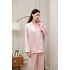 image:imageZIMASILK 22 Momme Pure Mulberry Silk Long Pajama Set for Women  V Neck Trimmed