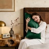 image:imageZIMASILK 25 Momme 100 Pure Mulberry Silk Pillow Cases Iron Gray Queen  Natural Silk Highest Grade 6A Hair and Skin Care Thick amp Soft Gift for Women Men 1pc Queen 20x30Blackish Green