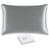 image:imageZIMASILK 25 Momme 100 Pure Mulberry Silk Pillow Cases Iron Gray Queen  Natural Silk Highest Grade 6A Hair and Skin Care Thick amp Soft Gift for Women Men 1pc Queen 20x30Iron Gray