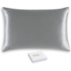 image:imageZIMASILK 25 Momme 100 Pure Mulberry Silk Pillow Cases Iron Gray Queen  Natural Silk Highest Grade 6A Hair and Skin Care Thick amp Soft Gift for Women Men 1pc Queen 20x30Iron Gray