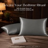 image:imageZIMASILK 25 Momme 100 Pure Mulberry Silk Pillow Cases Iron Gray Queen  Natural Silk Highest Grade 6A Hair and Skin Care Thick amp Soft Gift for Women Men 1pc Queen 20x30Iron Gray