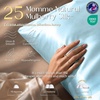 image:imageZIMASILK 25 Momme 100 Pure Mulberry Silk Pillow Cases Iron Gray Standard  Natural Silk Highest Grade 6A Hair and Skin Care Thick amp Soft Gift for Women Men 1pc Standard 20x26Light Blue