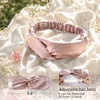 image:imageZIMASILK Adjustable 100 Mulberry Silk Headband for Women Black  19 Momme Silk NonSlip Twisted Hair Wrap Washing Face amp Makeup Soft Hair Accessories NoPull Gentle on Hair Gift BoxPink
