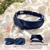image:imageZIMASILK Adjustable 100 Mulberry Silk Headband for Women Black  19 Momme Silk NonSlip Twisted Hair Wrap Washing Face amp Makeup Soft Hair Accessories NoPull Gentle on Hair Gift BoxNavy Blue
