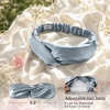 image:imageZIMASILK Adjustable 100 Mulberry Silk Headband for Women Black  19 Momme Silk NonSlip Twisted Hair Wrap Washing Face amp Makeup Soft Hair Accessories NoPull Gentle on Hair Gift BoxDusty Blue