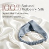 image:imageZIMASILK Adjustable 100 Mulberry Silk Headband for Women Black  19 Momme Silk NonSlip Twisted Hair Wrap Washing Face amp Makeup Soft Hair Accessories NoPull Gentle on Hair Gift BoxDusty Blue