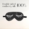 image:imageZIMASILK Adjustable 100 Mulberry Silk Sleep Mask  SuperSmooth Soft Natural Silk Eye Mask for Sleep Travel Multiple Color Options  Black 1 Pack  Eyelashes