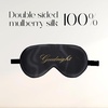 image:imageZIMASILK Adjustable 100 Mulberry Silk Sleep Mask  SuperSmooth Soft Natural Silk Eye Mask for Sleep Travel Multiple Color Options  Black 1 Pack  Good Night  Black