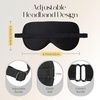 image:imageZIMASILK Adjustable 100 Mulberry Silk Sleep Mask  SuperSmooth Soft Natural Silk Eye Mask for Sleep Travel Multiple Color Options  Black 1 Pack  Good Night  Black
