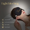 image:imageZIMASILK Adjustable 100 Mulberry Silk Sleep Mask  SuperSmooth Soft Natural Silk Eye Mask for Sleep Travel Multiple Color Options  Black 1 Pack  Good Night  Black