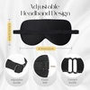image:imageZIMASILK Adjustable 100 Mulberry Silk Sleep Mask  SuperSmooth Soft Natural Silk Eye Mask for Sleep Travel Multiple Color Options  Black 2 Pack  Navy BluePink