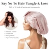 image:imageZIMASILK Adjustable 22 Momme 100 Mulberry Silk Bonnet for Sleeping Purple  DoubleLayered Silk Hair Bonnet for AntiFrizz amp Hair Protection  Reduces Slipping 1PcPink
