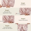 image:imageZIMASILK Adjustable 22 Momme 100 Mulberry Silk Bonnet for Sleeping Purple  DoubleLayered Silk Hair Bonnet for AntiFrizz amp Hair Protection  Reduces Slipping 1PcPink