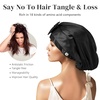 image:imageZIMASILK Adjustable 22 Momme 100 Mulberry Silk Bonnet for Sleeping Purple  DoubleLayered Silk Hair Bonnet for AntiFrizz amp Hair Protection  Reduces Slipping 1PcBlack