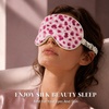 image:imageZIMASILK Adjustable 22 Momme 100 Pure Mulberry Silk Sleep Mask  3D Contoured Cup Eye Mask Soft Breathable Blindfold for Women Men Perfect Blocks Light for Sleeping BlackLeopard  PinkPurple