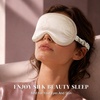 image:imageZIMASILK Adjustable 22 Momme 100 Pure Mulberry Silk Sleep Mask  3D Contoured Cup Eye Mask Soft Breathable Blindfold for Women Men Perfect Blocks Light for Sleeping BlackIvory  Fruit Line Art