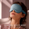 image:imageZIMASILK Adjustable 22 Momme 100 Pure Mulberry Silk Sleep Mask  3D Contoured Cup Eye Mask Soft Breathable Blindfold for Women Men Perfect Blocks Light for Sleeping BlackBluestoneadjustable