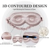 image:imageZIMASILK Adjustable 22 Momme 100 Pure Mulberry Silk Sleep Mask  3D Contoured Cup Eye Mask Soft Breathable Blindfold for Women Men Perfect Blocks Light for Sleeping BlackPink  Fruit Line Art