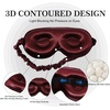 image:imageZIMASILK Adjustable 22 Momme 100 Pure Mulberry Silk Sleep Mask  3D Contoured Cup Eye Mask Soft Breathable Blindfold for Women Men Perfect Blocks Light for Sleeping BlackBurgundyadjustable