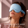 image:imageZIMASILK Adjustable 22 Momme 100 Pure Mulberry Silk Sleep Mask  3D Contoured Cup Eye Mask Soft Breathable Blindfold for Women Men Perfect Blocks Light for Sleeping BlackSky Blueadjustable