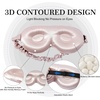 image:imageZIMASILK Adjustable 22 Momme 100 Pure Mulberry Silk Sleep Mask  3D Contoured Cup Eye Mask Soft Breathable Blindfold for Women Men Perfect Blocks Light for Sleeping BlackPinkadjustable
