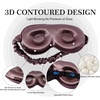 image:imageZIMASILK Adjustable 22 Momme 100 Pure Mulberry Silk Sleep Mask  3D Contoured Cup Eye Mask Soft Breathable Blindfold for Women Men Perfect Blocks Light for Sleeping BlackPlum Wineadjustable