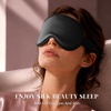 image:imageZIMASILK Adjustable 22 Momme 100 Pure Mulberry Silk Sleep Mask  3D Contoured Cup Eye Mask Soft Breathable Blindfold for Women Men Perfect Blocks Light for Sleeping BlackBlackadjustable