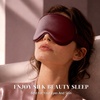 image:imageZIMASILK Adjustable 22 Momme 100 Pure Mulberry Silk Sleep Mask  3D Contoured Cup Eye Mask Soft Breathable Blindfold for Women Men Perfect Blocks Light for Sleeping BlackBurgundyadjustable