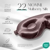 image:imageZIMASILK Adjustable 3D 22 Momme 100 Mulberry Silk Sleep Mask  Upgraded Eye Mask for Sleeping  Soft amp Breathable Blindfold  Blackout for Deep Sleeping Navy BlueGray Purple