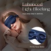 image:imageZIMASILK Adjustable 3D 22 Momme 100 Mulberry Silk Sleep Mask  Upgraded Eye Mask for Sleeping  Soft amp Breathable Blindfold  Blackout for Deep Sleeping Navy BlueNavy Blue