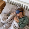 image:imageZIMASILK Adjustable 3D 22 Momme 100 Mulberry Silk Sleep Mask  Upgraded Eye Mask for Sleeping  Soft amp Breathable Blindfold  Blackout for Deep Sleeping Navy BlueNavy Blue